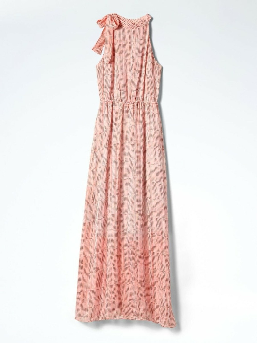 Banana Republic NWT Coral Halter Maxi Dress with Tie Shoulder Size Medium